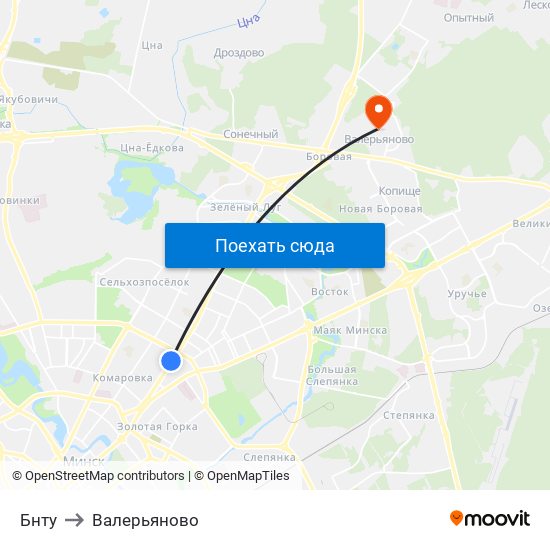 Бнту to Валерьяново map