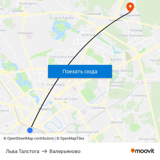 Льва Талстога to Валерьяново map