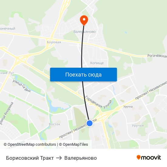 Борисовский Тракт to Валерьяново map