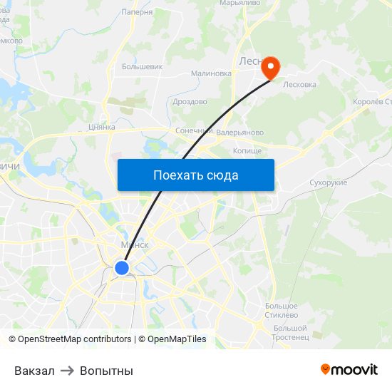 Вакзал to Вопытны map