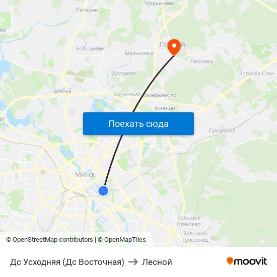 Дс Усходняя (Дс Восточная) to Лесной map