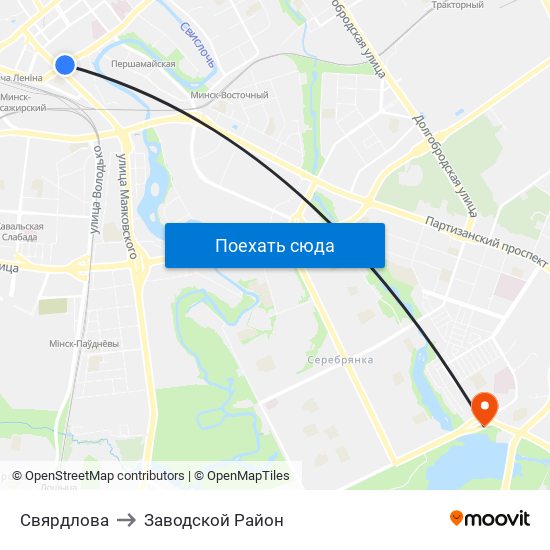 Свярдлова to Заводской Район map