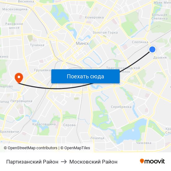 Партизанский Район to Партизанский Район map