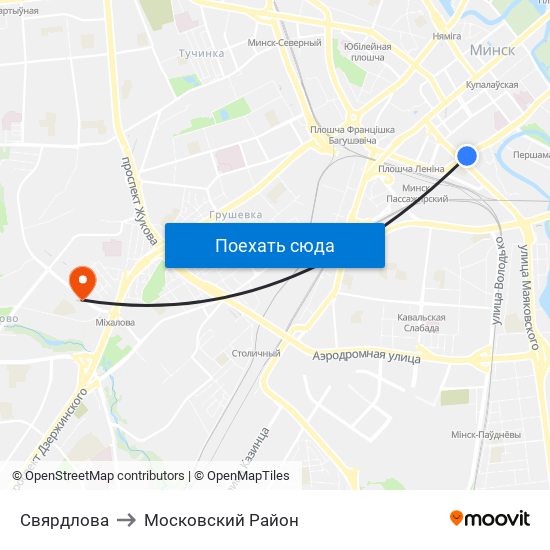 Свярдлова to Московский Район map