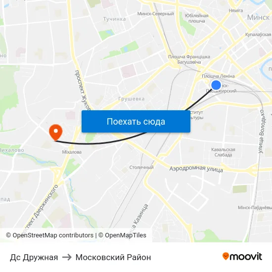 Дс Дружная to Московский Район map