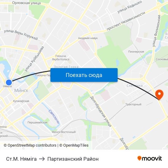 Ст.М. Няміга to Партизанский Район map