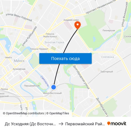 Дс Усходняя (Дс Восточная) to Первомайский Район map