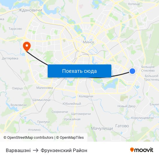 Варвашэні to Фрунзенский Район map