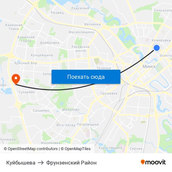 Куйбышева to Фрунзенский Район map