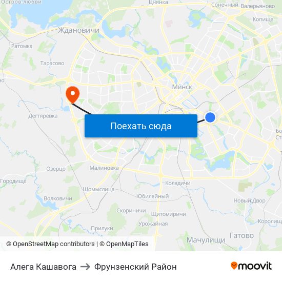 Алега Кашавога to Фрунзенский Район map