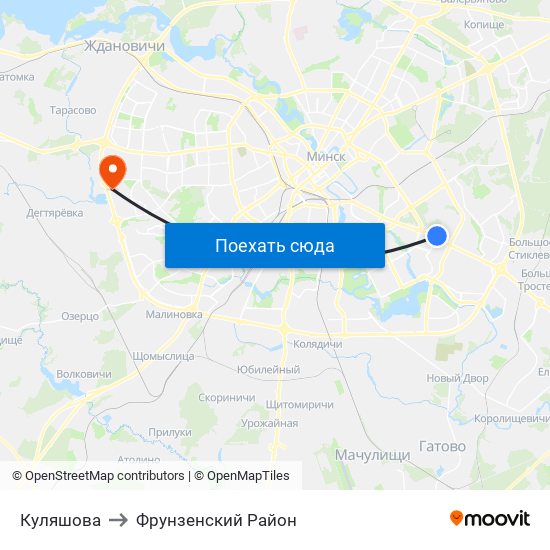Куляшова to Фрунзенский Район map