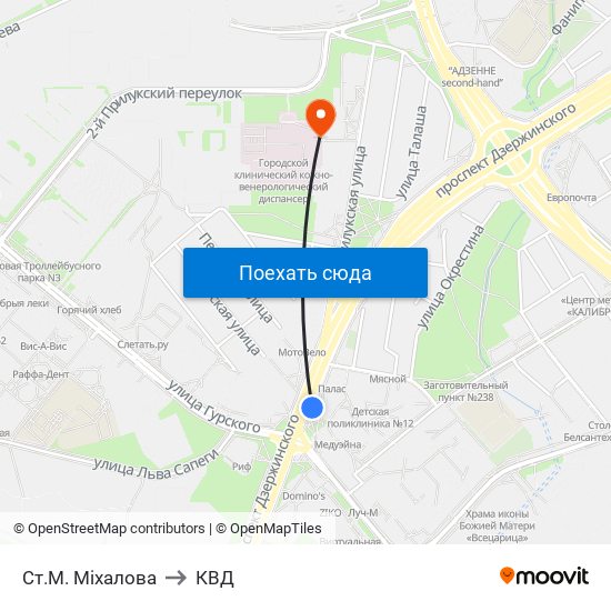 Ст.М. Міхалова to КВД map