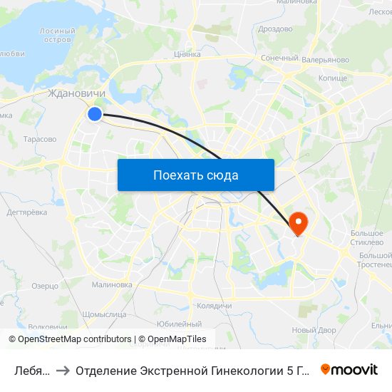 Лебяжий to Отделение Экстренной Гинекологии 5 Городская Больнтца map
