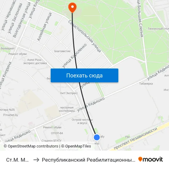 Ст.М. Маскоўская to Республиканский Реабилитационный Центр Для Детей-Инвалидов map