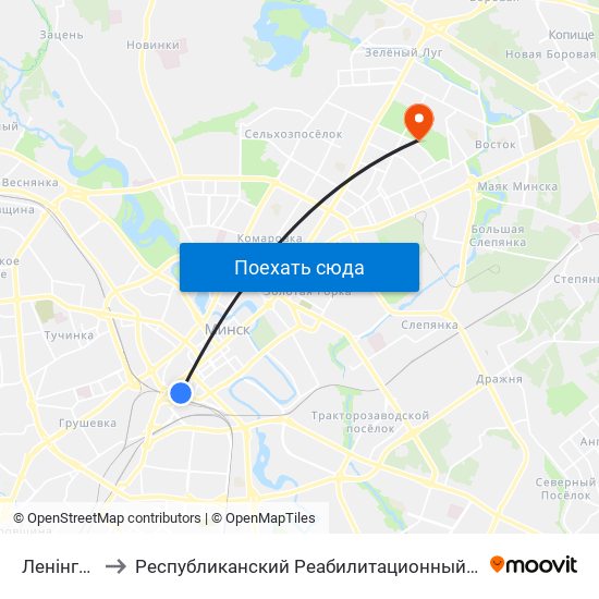 Ленінградская to Республиканский Реабилитационный Центр Для Детей-Инвалидов map
