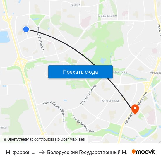 Мікрараён Сухарава-4 to Белорусский Государственный Медицинский Университет map