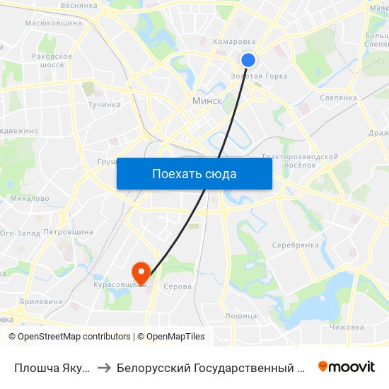 Плошча Якуба Коласа to Белорусский Государственный Медицинский Колледж map