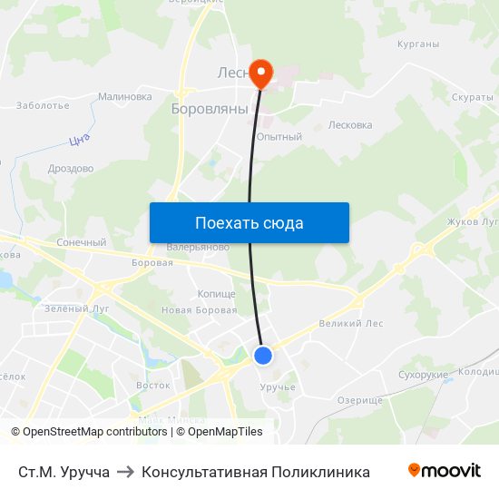 Ст.М. Уручча to Консультативная Поликлиника map