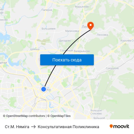 Ст.М. Няміга to Консультативная Поликлиника map