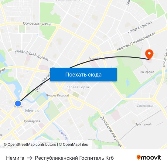 Немига to Республиканский Госпиталь Кгб map