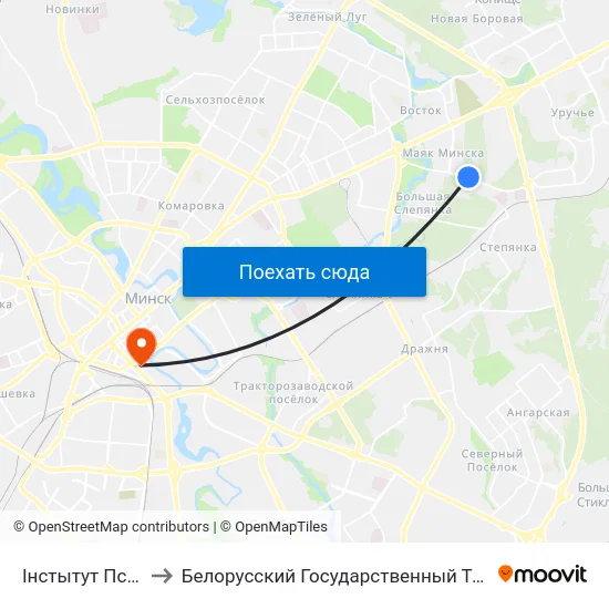 Інстытут Псіхалогіі Бдпу to Белорусский Государственный Технологический Университет map