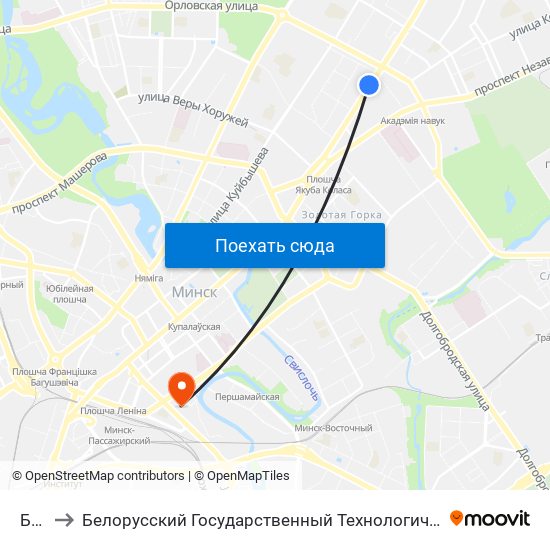 Бнту to Белорусский Государственный Технологический Университет map