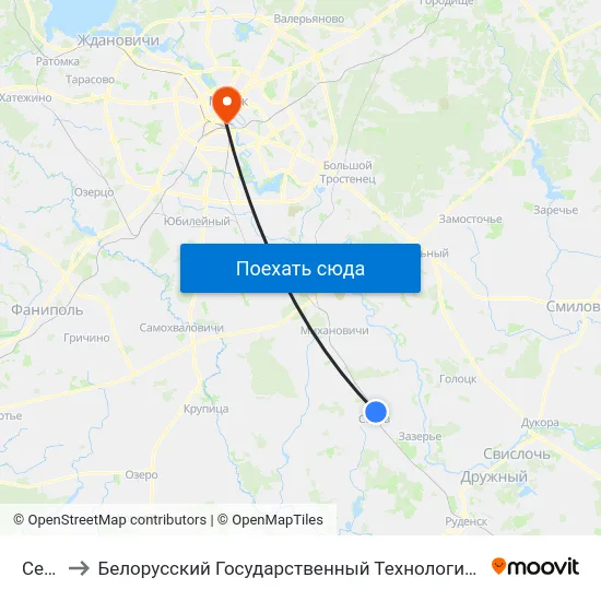 Седча to Белорусский Государственный Технологический Университет map