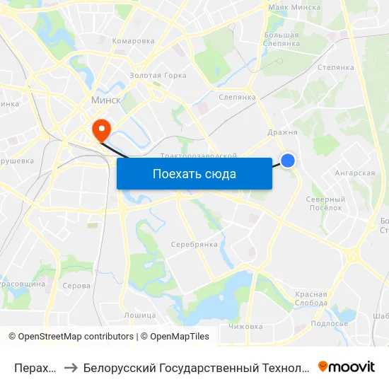 Пераходная to Белорусский Государственный Технологический Университет map