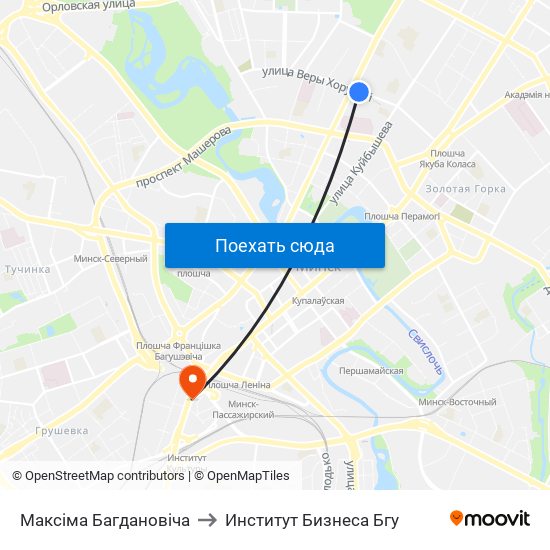 Максіма Багдановіча to Институт Бизнеса Бгу map