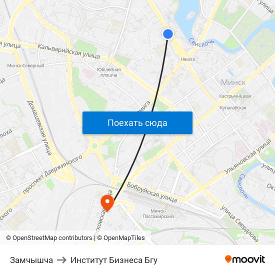 Замчышча to Институт Бизнеса Бгу map