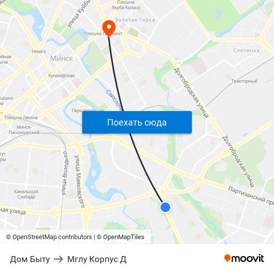 Дом Быту to Мглу Корпус Д map