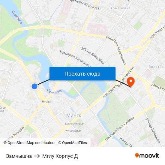 Замчышча to Мглу Корпус Д map