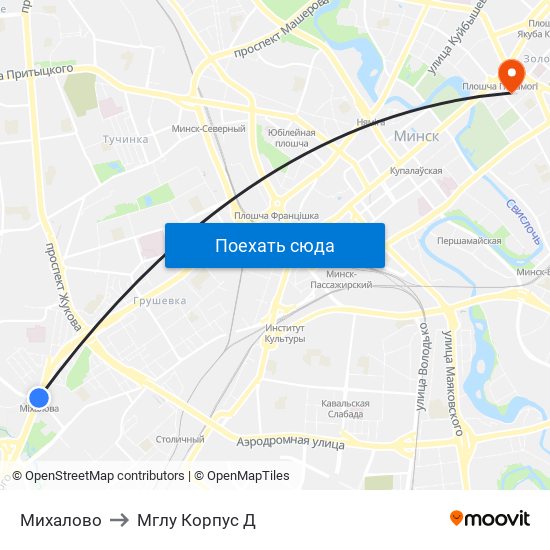 Михалово to Мглу Корпус Д map