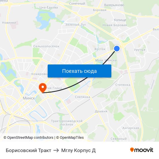 Борисовский Тракт to Мглу Корпус Д map