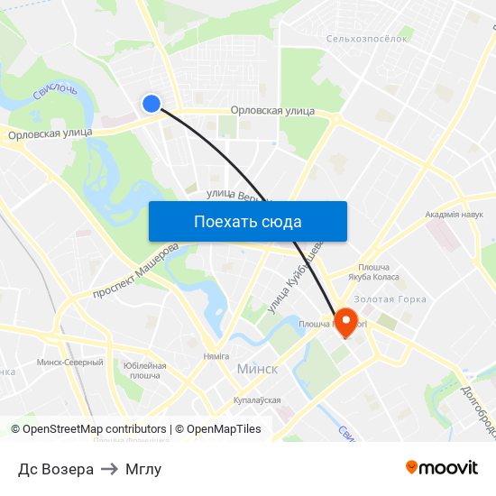 Дс Возера to Мглу map