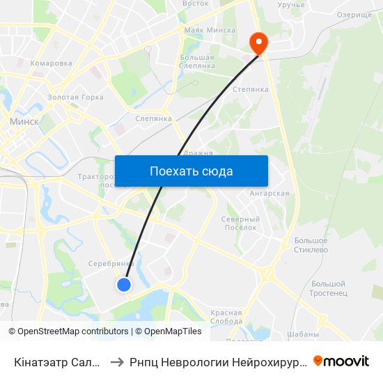 Кінатэатр Салют to Рнпц Неврологии Нейрохирурги map