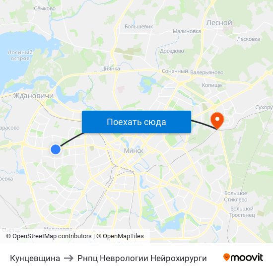 Кунцевщина to Рнпц Неврологии Нейрохирурги map