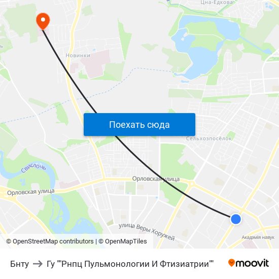 Бнту to Гу ""Рнпц Пульмонологии И Фтизиатрии"" map