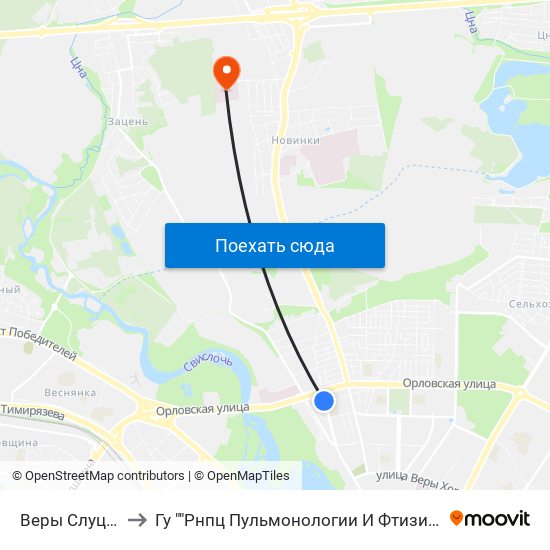 Веры Слуцкай to Гу ""Рнпц Пульмонологии И Фтизиатрии"" map