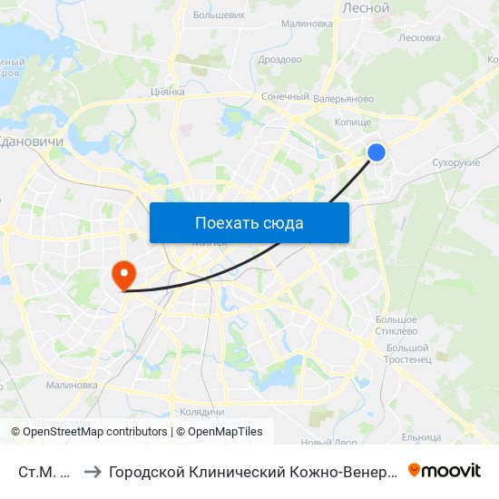 Ст.М. Уручча to Городской Клинический Кожно-Венерологический Диспансер map