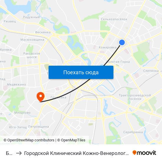 Бнту to Городской Клинический Кожно-Венерологический Диспансер map