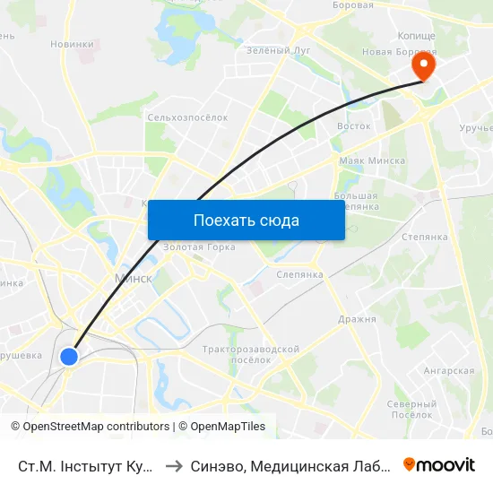 Ст.М. Інстытут Культуры to Синэво, Медицинская Лаборатория map