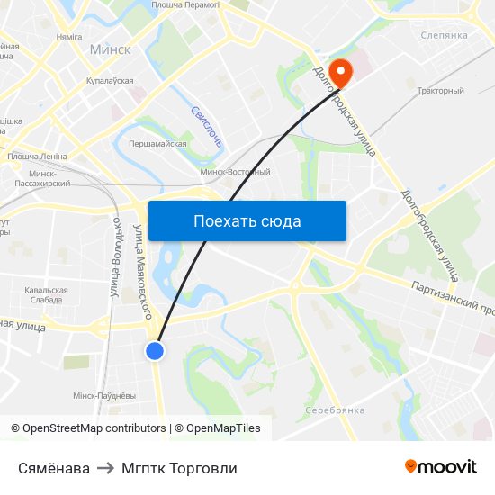 Сямёнава to Мгптк Торговли map