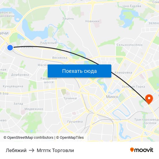 Лебяжий to Мгптк Торговли map