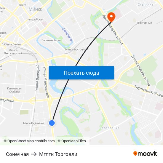 Сонечная to Мгптк Торговли map