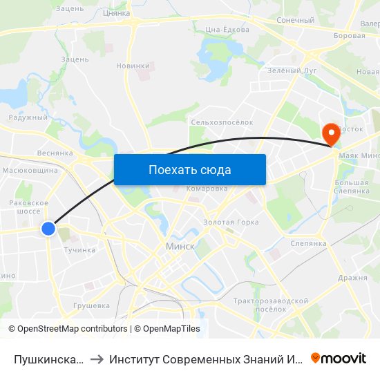 Пушкинская Ст.М. to Институт Современных Знаний Имени Широкова map