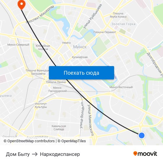 Дом Быту to Наркодиспансер map