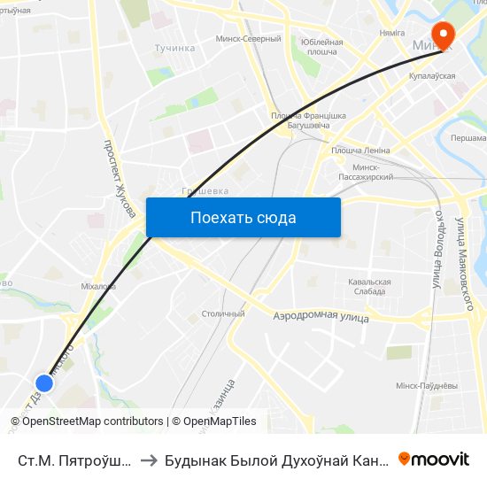 Ст.М. Пятроўшчына to Будынак Былой Духоўнай Кансісторыі map