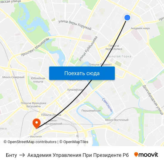 Бнту to Академия Управления При Президенте Рб map