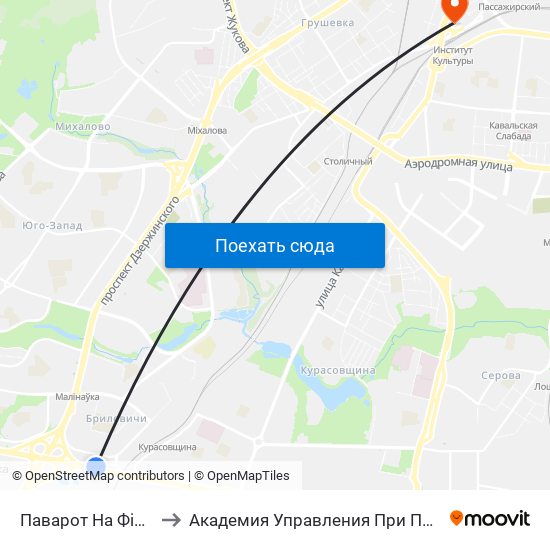 Паварот На Філіял Бду to Академия Управления При Президенте Рб map